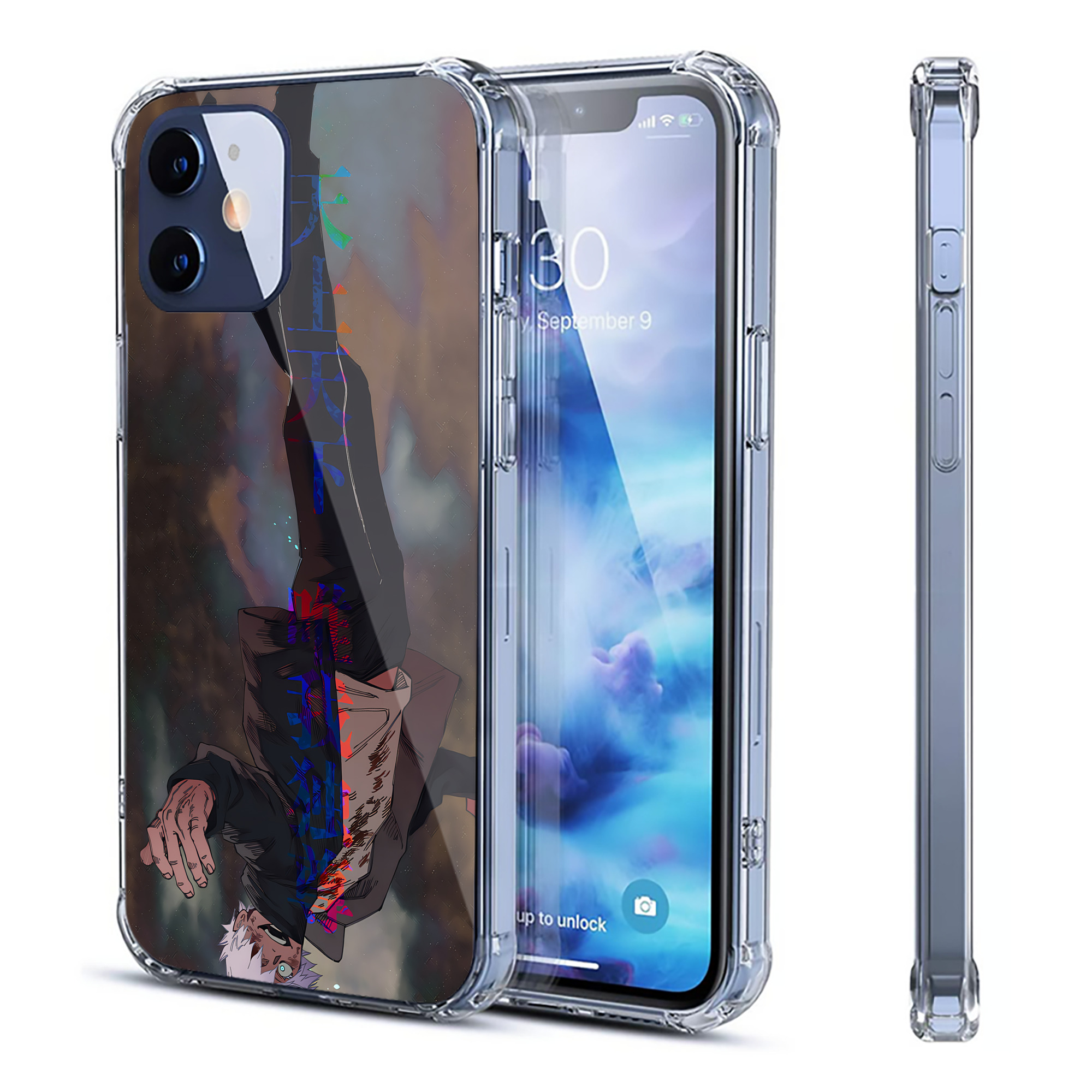 （画像用） 呪術廻戦 Jujutsu Kaisen 【iPhone 12シリーズ対応】透明スマホケース（クリアソフトケース）